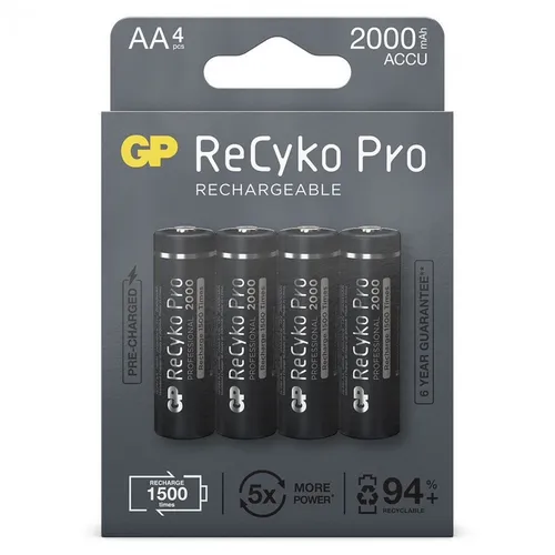 GP ReCyko NiMH Ready2Use AA Mignon Akkus 2000mAh (4 Stück) - Akkus der Kategorie Akkus, bereits vorgeladen und sofort einsatzbereit dank Ready To Use Technologie. Hohe Zyklenfestigkeit und langlebig für alle gängigen Anwendungen.