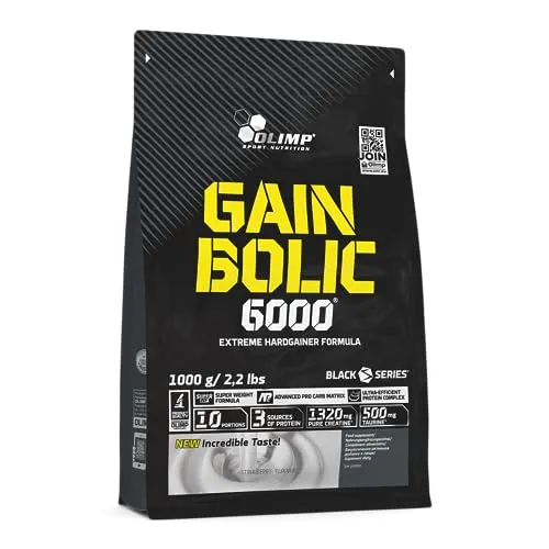 Olimp Gain Bolic 6000® Weight Gainer Protein - 1000 g - Mass Gainer, Erdbeere