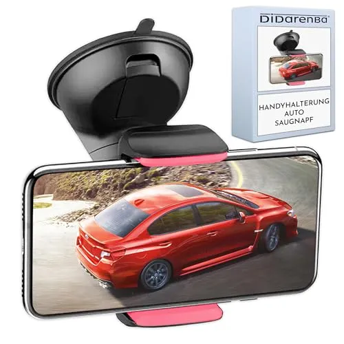 Didarenba Handyhalterung Auto saugnapf armaturenbrett windschutzscheibe Scheibe 360º drehbar universelle Passform Kompatibel mit Smartphones bis zu 7,6