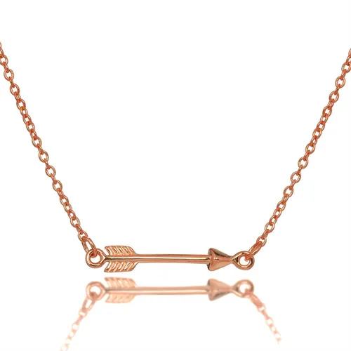 Roségold Getauchte Sterling-Silber Pfeil Halskette | Kettenlnge: 40,6cm (16 Inch
