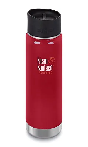 Klean Kanteen Wide Vacuum Insulated Bottle Café Cap 2.0 - 592ml Mineral Red - Hochwertige Edelstahl-Trinkflasche mit 592 ml Fassungsvermögen. Hält Getränke bis zu 14 Stunden heiß und 40 Stunden kalt. Inklusive auslaufsicherem Café Cap 2.0 für optimalen Genuss.