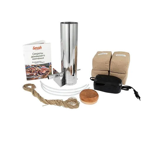 BEM Smoker Räuchermeister Kaltrauchgenerator elektrisch - Grillzubehör mit hochwertigem Edelstahl und Erlenholz-Deckel. Ideal für das Kalträuchern von Fleisch und Lebensmitteln, angetrieben von einer regulierbaren Doppelmembranpumpe.