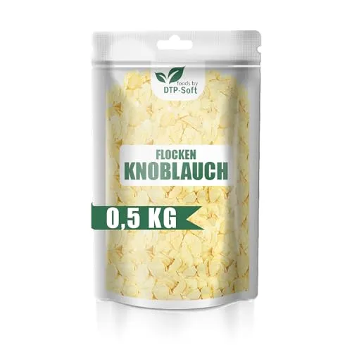 Natürlicher Knoblauch Flocken | Knoblauch chips | Konoblauchflocken Aromatische Ergänzung zu Ihren Gerichten (500g)