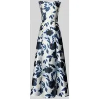 Swing Abendkleid Allover-Look Blau Größe 36 in blau von Swing