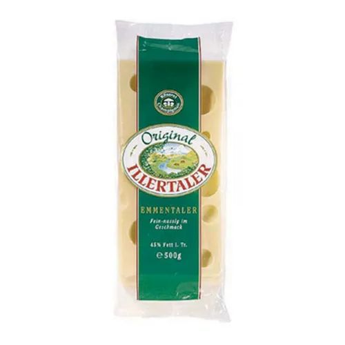 Illertaler Hartkäse (Emmentaler)45 % Fett 500 g Packung von Illertaler