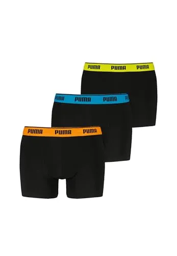 PUMA Boxer Boxershorts Men - 3er Pack in Schwarz, Größe XL - Damenmode mit Bio-Baumwolle, komfortablem Baumwollstretchgewebe und Soft-Touch für ultimativen Tragekomfort.