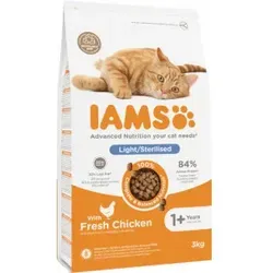 IAMS Sterilised Katzenfutter trocken mit Huhn - 10 kg, für sterilisierte Katzen ab 1 Jahr, fettreduziert und unterstützt gesunde Gelenke sowie glänzendes Fell
