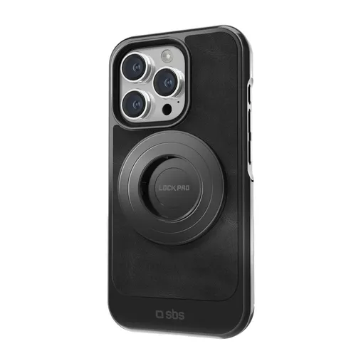SBS Cover für iPhone 15 Pro Max mit LockPro-Schließsystem – Schwarz - Stylische Handyhülle in Schwarz mit LockPro-Schließsystem für optimalen Schutz und einfache Handhabung.