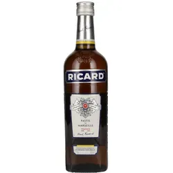 Ricard Pastis de Marseille Apéritif Anisé 45% Vol. 0,7l - Traditioneller Anisspirituose aus Frankreich, ideal als erfrischender Apéritif für heiße Sommertage und perfekt kombiniert mit mediterranen Speisen.