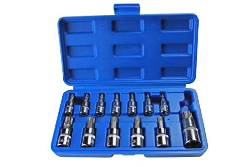 US PRO Torx-Stern-Set-Tamper Bit-Stecknüsse T8-T70 1497, 13-teilig