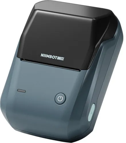 Niimbot B1 Etiketten-Drucker mit blauer Etikettenrolle von Niimbot