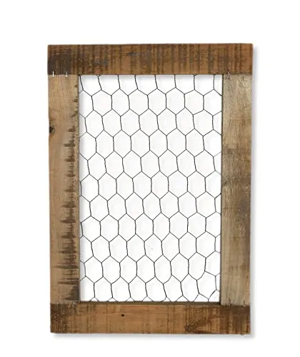 DARO DEKO Holz Wandgitter 29 x 39cm braun Wanddeko Fotohalter Collage