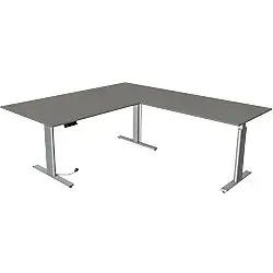 Kerkmann Schreibtisch Move 3 Tube graphit/silber - Kinderschreibtisch mit elektrisch höhenverstellbarem Design, ideal für ergonomisches Arbeiten mit Memory-Funktion und Kollisionsschutz für Sicherheit.