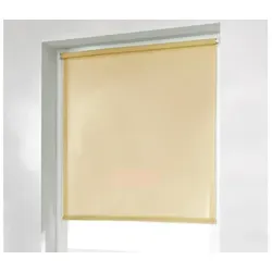 Seitenzugrollo Thermo Klemmfix-Rollo, K-HOME, verdunkelnd, ohne Bohren, Klemmfix, 1 Stück beige 100 cm x 150 cm