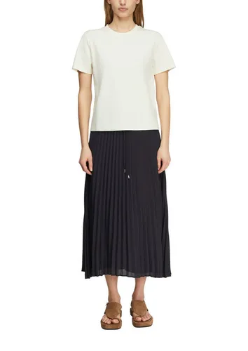 Comma Femininer Chiffon-Plissée-Midirock mit Tunnelzugdetails - Eleganter Chiffon-Plissée-Midirock mit lässigen Tunnelzugdetails für stilvolle Outfits. Der Rock bietet hohen Tragekomfort und ist ideal für vielseitige Anlässe.