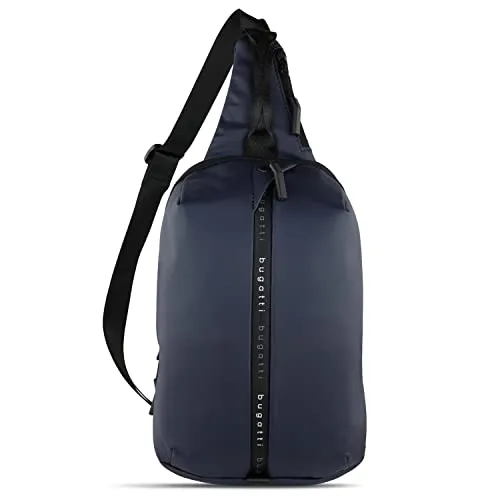 bugatti blanc Sling Bag - Vielseitiger Crossbody Rucksack in Blau - Umhängetaschen mit viel Platz und abwaschbarem Material, ideal für Spaziergänge und Stadttouren. Verstellbarer, gepolsterter Schulterriemen für optimalen Tragekomfort.