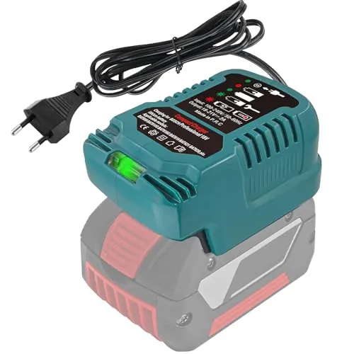 TPDL Ladegerät für Bosch Professional 18V System Akku GBA Mit LED Anzeige - Schnellladegerät Kompatibel Mit Bosch 18 Volt BAT607 BAT614 BAT614G BAT622 BAT609 BAT618