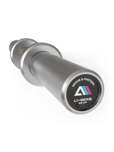 ATLETICA L1 Olympia Hantelstange 52 cm - Studioqualität - Hantelstangen für effektives Training mit 190.000 PSI Zugfestigkeit, verchromt und hochbelastbar. Ideal für starke Athleten und vielseitig kompatibel.