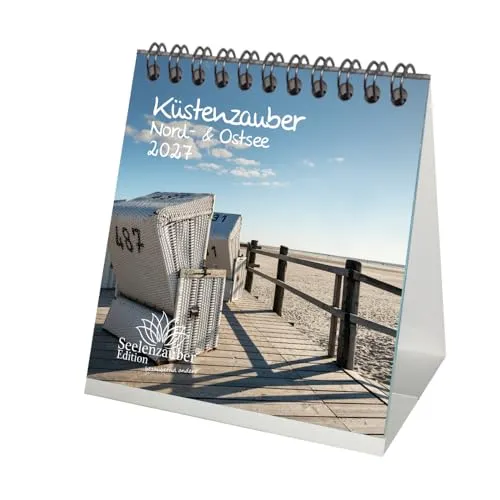 Küstenzauber Nord- und Ostsee Tischkalender 10x10cm für 2027 Urlaub Meer Küste - Seelenzauber