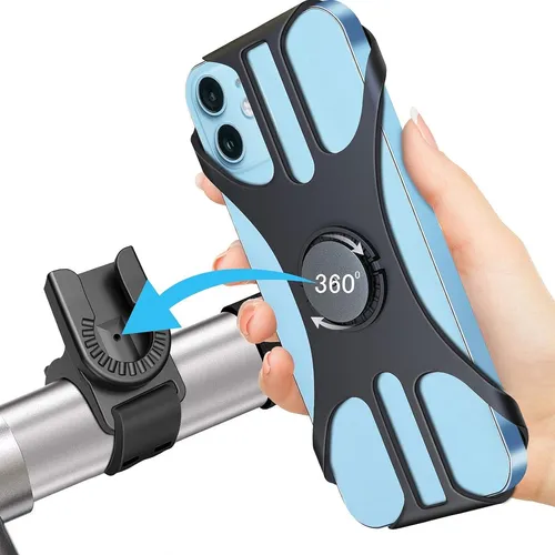 Handyhalterung Fahrrad Universal 360° Abnehmbar - Praktische Handyhalterung für Fahrräder mit 360°-Verstellbarkeit. Ideal zur Nutzung von Navigation und Musik, passend für Smartphones bis 7 Zoll. Werkzeuglose Installation und abnehmbares Design für maximale Flexibilität.