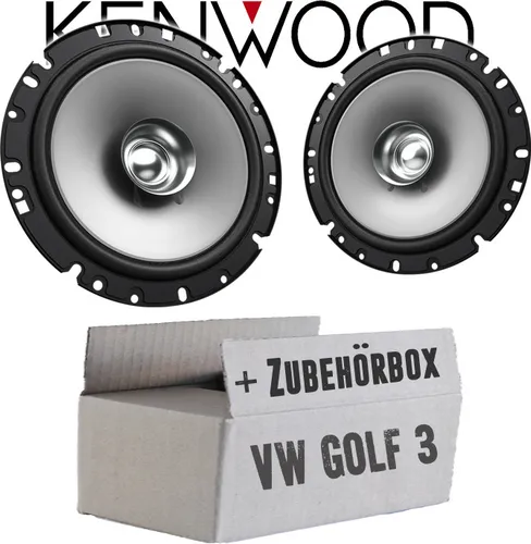 Kenwood KFC-S1756 16,5cm Koax Lautsprecher für VW Golf 3 - Auto Koaxial-Lautsprecher, perfekt für VW Golf 3 und Vento (1991-1998), einfaches Einbauset für beeindruckenden Klang in Ihrer Tür.