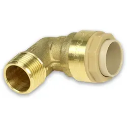 Messing Steckfitting Winkel für Kupferrohr mit Außengewinde, verschiedene Größen (Ausführung: 18 - 3/4''AG)