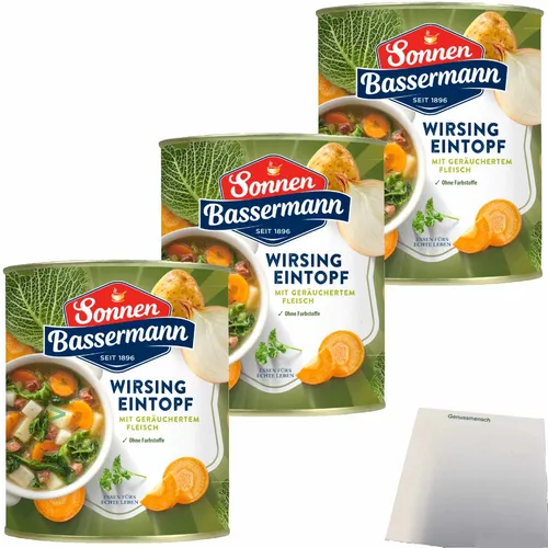 Sonnen Bassermann Wirsing-Eintopf 3er Pack 3x800g Dose usy Block