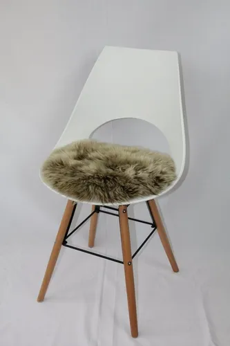 Heitmann Felle Stuhlkissen Lamm, rund, Ø 45 cm - Stuhlkissen aus echtem Lammfell, waschbar bis 30°C, bietet hohen Sitzkomfort und ein natürliches Ambiente für Ihr Zuhause.