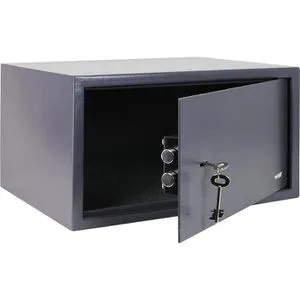 HMF Tresor 4920411 anthrazit - Robuster Möbeltresor mit Hochsicherheits-Doppelbartschloss - Möbeltresor für sichere Aufbewahrung von Dokumenten und Wertsachen. Mit 33l Volumen, 12,5kg Gewicht und vorgerichtet für Bodenverankerung. Ideal für Schränke und Schreibtische.