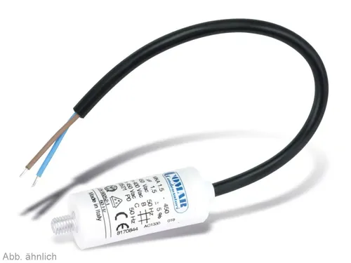 Produktbild Motorbetriebskondensator COMAR MKA450, 2µF/450V~, 250mm, 25x57mm