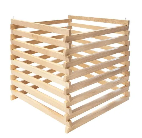 Garten Premium Komposter Eichenholz 80x80x89cm Schnellkomposter Verrottungsfest