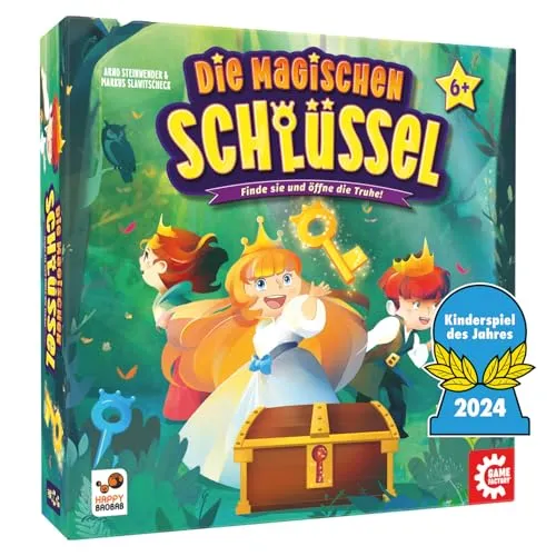 Game Factory 646323 Die Magischen Schlüssel - Kinderspiel des Jahres 2024, zauberhaftes Würfelspiel für 2-4 Spieler, ideal für die ganze Familie