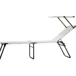 Dreibeinliege Amigo 40+ mit Sonnenblende - Gartenliege aus Aluminium, ideal für entspannte Stunden im Freien mit praktischer Sonnenblende und hohem Komfort.