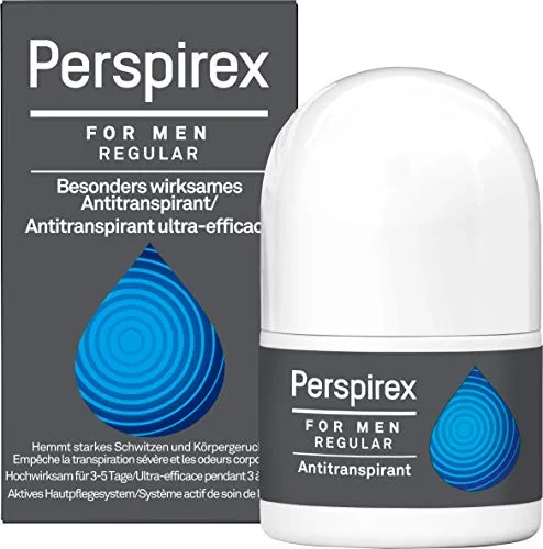 Perspirex Antitranspirant Deo Roller für Männer für 3 bis zu 5 Tage Frischeschutz – Regular, 20ml