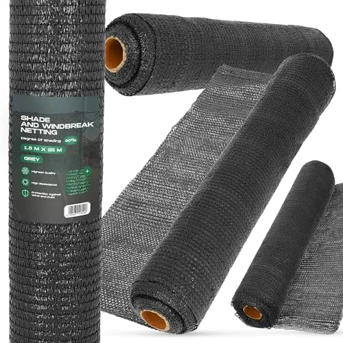 Instalguru Sichtschutz 1,5m x 25m Schattennetz UV-Schutz 90% Windschutz Schattiernetz Schattierungsnetz Zaunblende Gartenzaun Sonnenschutznetz Sichtschutznetz Netz Schattiergewebe