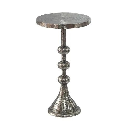 FineBuy Beistelltisch Aluminium Silber 30cm in silber von FineBuy