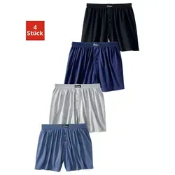 LE JOGGER Herren Weiter Boxer - 4er Pack - Herren-Boxershorts im 4er Pack, aus 100% Baumwolle für höchsten Tragekomfort und in attraktiven Farbsortimenten erhältlich.