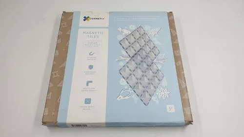 Connetix Magnetkacheln Base Klar 2 Stück - Klemmbausteine, transparente Grundplatten für kreative Bauprojekte, fördern die Feinmotorik und lassen Ihrer Fantasie freien Lauf.
