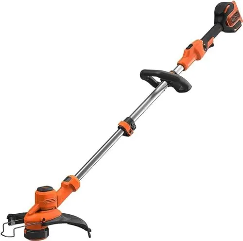 BLACK+DECKER 36V Rasentrimmer Akku Freischneider - 2 in 1 Funktion - Rasentrimmer & Motorsensen mit 33 cm Schnittbreite, bürstenlosem Motor für längere Laufzeit und automatischer Fadenverlängerung für müheloses Arbeiten im Garten.