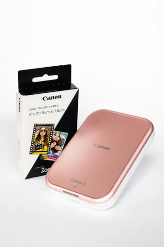 Canon Zoemini 2 Tragbarer Fotodrucker – Erinnerungen überall drucken - Tragbare Fotodrucker: Kompakter Bluetooth-Drucker mit ZINK-Technologie für lebendige Fotos ohne Tinte. Inklusive 30 Fotopapieren für kreative Erinnerungen.