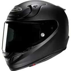 HJC RPHA 12 Solid Integralhelm L - Schwarz Matt - Motorradhelm für Unisex Erwachsene, mit antiallergischem Innenfutter und kratzfestem Visier - ideal für Sicherheit und Komfort auf der Straße.