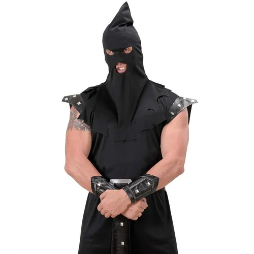 Unisex Henkersmütze Schwarz Mittelalter Haube für Fasching und Halloween Events
