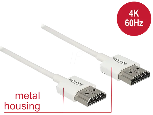 DELOCK 85120 - High Speed HDMI Kabel mit Ethernet, 4K, 0,25 m