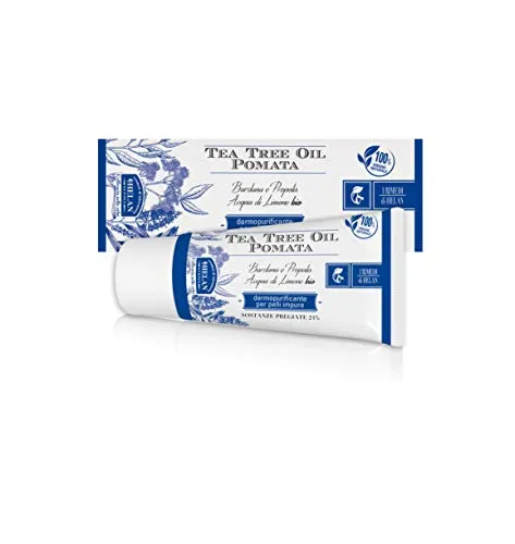 Helan I Rimedi - Teebaumöl-Salbe für unreine Haut & Irritationen mit dermopurifierender, beruhigender Wirkung - Vegane, tierversuchsfreie Teebaumcreme mit Vitamin E, 100% natürlichen Ursprungs - Made