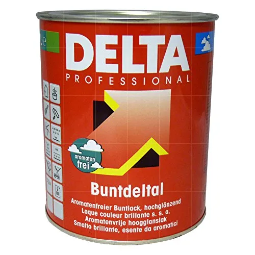 Delta Professional Buntdeltal Hochglanz Buntlack 750ml (RAL1021 Rapsgelb)
