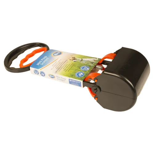Duvo+ Mini Kotschaufel Poop Scooper schwarz/orange 28cm für kleine Hunde