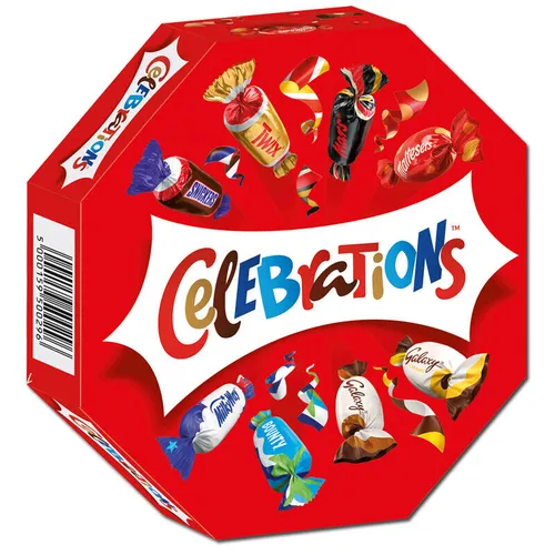 Celebrations Schokoladen-Riegel Mischung 269 g - Schokoladenbonbons & Pralinen, köstliche Mini-Riegel aus Vollmilchschokolade, perfekt für Feiern und Partys.