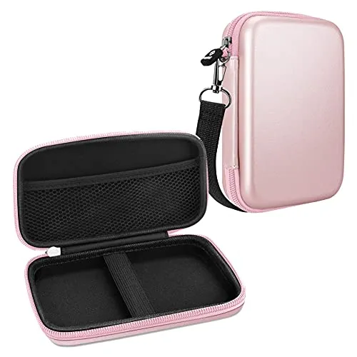 Fintie Tasche für Fujifilm Instax Mini Link 2 / Mini Link - Premium Starke Hartschalen Fotodrucker Tragen Fall Tragetasche Etui für HP Sprocket Plus/Select, Roségold