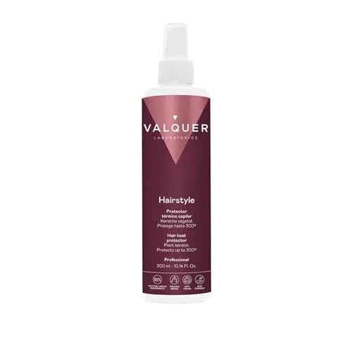 Valquer Thermal Haarschutzspray. Erweiterter Schutz für alle Haartypen vor der Hitze von Glätteisen und Föhns, beugt Schäden und Trockenheit vor. Vegane Zero-Formel. 300 ml