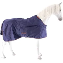 Bucas Therapy Turnout 50g - Navy/Orange 120 cm - Reitbedarf für Pferde, hochwertige Regendecke mitTherapieeffekt für optimale Wärme und Schutz bei jedem Wetter.